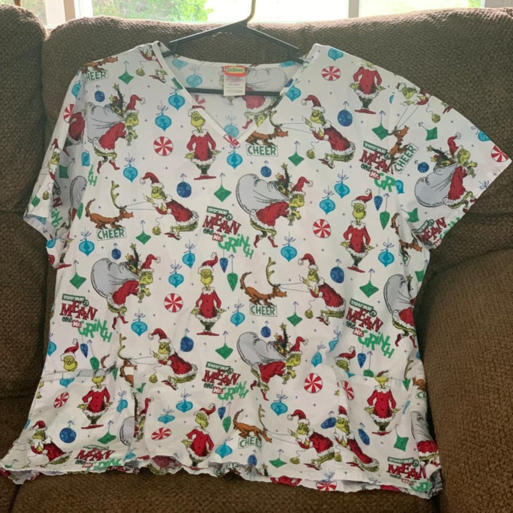 Christmas Scrub Top